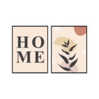 Kit 2 Plaquinhas Decorativa Adesivada Home