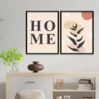 Kit 2 Plaquinhas Decorativa Adesivada Home