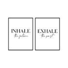 Kit 2 Plaquinhas Decorativa Adesivada Inhale Exhale