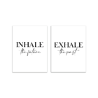 Kit 2 Plaquinhas Decorativa Adesivada Inhale Exhale