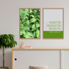 Kit 2 Plaquinhas Decorativa Adesivada Insistir, Persistir, Re