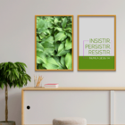 Kit 2 Plaquinhas Decorativa Adesivada Insistir, Persistir, Re