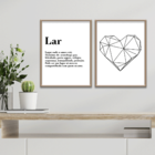 Kit 2 Plaquinhas Decorativa Adesivada Lar