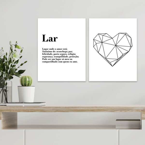 Kit 2 Plaquinhas Decorativa Adesivada Lar