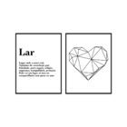 Kit 2 Plaquinhas Decorativa Adesivada Lar