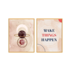 Kit 2 Plaquinhas Decorativa Adesivada Make Things Happen