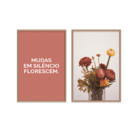 Kit 2 Plaquinhas Decorativa Adesivada Mudas Em Silêncio Flore