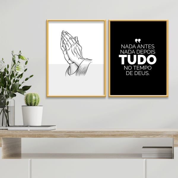 Kit 2 Plaquinhas Decorativa Adesivada Nada Antes, Nada Depois