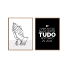 Kit 2 Plaquinhas Decorativa Adesivada Nada Antes, Nada Depois