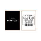Kit 2 Plaquinhas Decorativa Adesivada Seja Leve