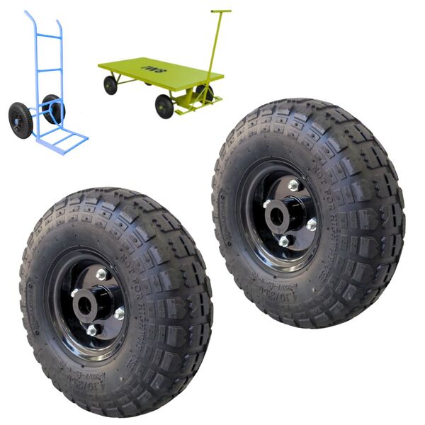 Kit 2 Pneus Carrinho De Mão Mini Veículos Aro 4 410/350-4