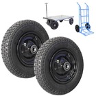 Kit 2 Pneus Completos Aro 8 Carriola Carrinho De Mão Carga 3.