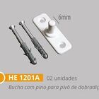 Kit 2 Polímero Para Instalação De Janelas Pivotantes Branco