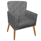 Kit 2 Poltrona Cadeira Decorativa Ana Com Captonê Para Sala