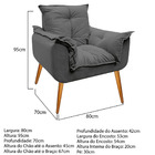 Kit 2 Poltrona Cadeira Decorativa Opala Sala Quarto Escritóri