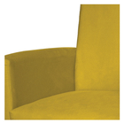 Kit 2 Poltrona Cadeira Decorativa Recepção Suede Amarelo Pés