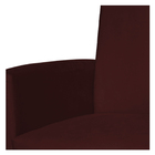 Kit 2 Poltrona Cadeira Decorativa Suede Liso Marsala  Pés Pal