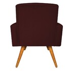 Kit 2 Poltrona Cadeira Decorativa Suede Marsala Pes Palito Ca