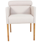 Kit 2 Poltrona Cherry Linho Bege Estofada Luxo