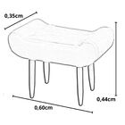 Kit 2 Poltrona Com Puff Decorativo Opala Suede Marrom