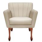 Kit 2 Poltrona Confortável Para Sala Sala Espera Bege