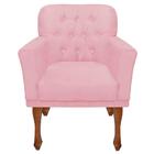 Kit 2 Poltrona Confortável Para Salão De Beleza Rosa Claro