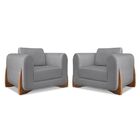 Kit 2 Poltrona Decorativa Albi 120cm Sala De Estar Recepção E