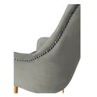 Kit 2 Poltrona Decorativa Ametista Veludo Cinza Camurça