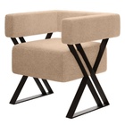 Kit 2 Poltrona Decorativa Aruba Pés De Metal Estilo Industria