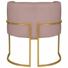 Kit 2 Poltrona Decorativa Base De Ferro Linho Munique  Rosê/d