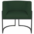 Kit 2 Poltrona Decorativa Base De Ferro Linho Munique  Verde/