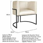 Kit 2 Poltrona Decorativa Base De Ferro Sintético Munique  Be