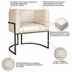 Kit 2 Poltrona Decorativa Base De Ferro Sintético Munique  Be