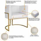 Kit 2 Poltrona Decorativa Base De Ferro Sintético Munique  Br