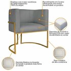 Kit 2 Poltrona Decorativa Base De Ferro Sintético Munique  Ci