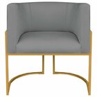 Kit 2 Poltrona Decorativa Base De Ferro Sintético Munique  Ci