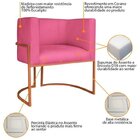 Kit 2 Poltrona Decorativa Base De Ferro Sintético Munique  Pi