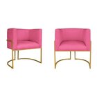 Kit 2 Poltrona Decorativa Base De Ferro Sintético Munique  Pi