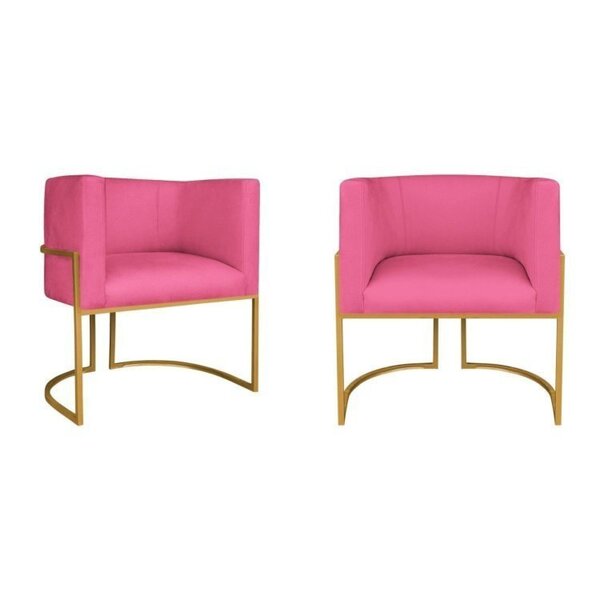 Kit 2 Poltrona Decorativa Base De Ferro Sintético Munique  Pi