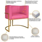 Kit 2 Poltrona Decorativa Base De Ferro Sintético Munique  Pi