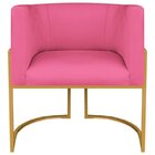 Kit 2 Poltrona Decorativa Base De Ferro Sintético Munique  Pi