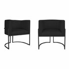 Kit 2 Poltrona Decorativa Base De Ferro Sintético Munique  Pr