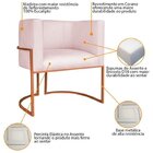 Kit 2 Poltrona Decorativa Base De Ferro Sintético Munique  Ro