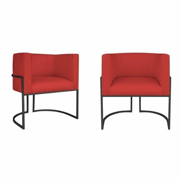 Kit 2 Poltrona Decorativa Base De Ferro Sintético Munique  Ve