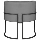 Kit 2 Poltrona Decorativa Base De Ferro Suede Munique  Cinza/