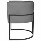 Kit 2 Poltrona Decorativa Base De Ferro Suede Munique  Cinza/