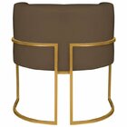 Kit 2 Poltrona Decorativa Base De Ferro Suede Munique  Marrom