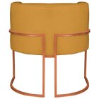 Kit 2 Poltrona Decorativa Base De Ferro Suede Munique  Mostar