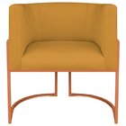 Kit 2 Poltrona Decorativa Base De Ferro Suede Munique  Mostar