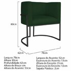 Kit 2 Poltrona Decorativa Base De Ferro Suede Munique  Verde/